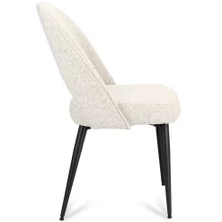 Straluma Comfortabele eetkamerstoel grijs met zwarte poot><noscript><img width=