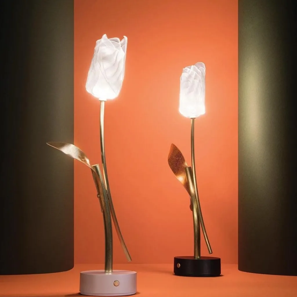 Straluma Decoratieve LED tafellamp Tullip zwart/goud dimbaar> Tafellampen|LED Tafellampen