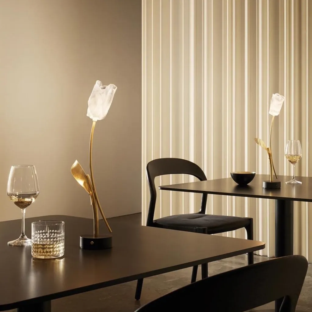 Straluma Decoratieve LED tafellamp Tullip zwart/goud dimbaar> Tafellampen|LED Tafellampen