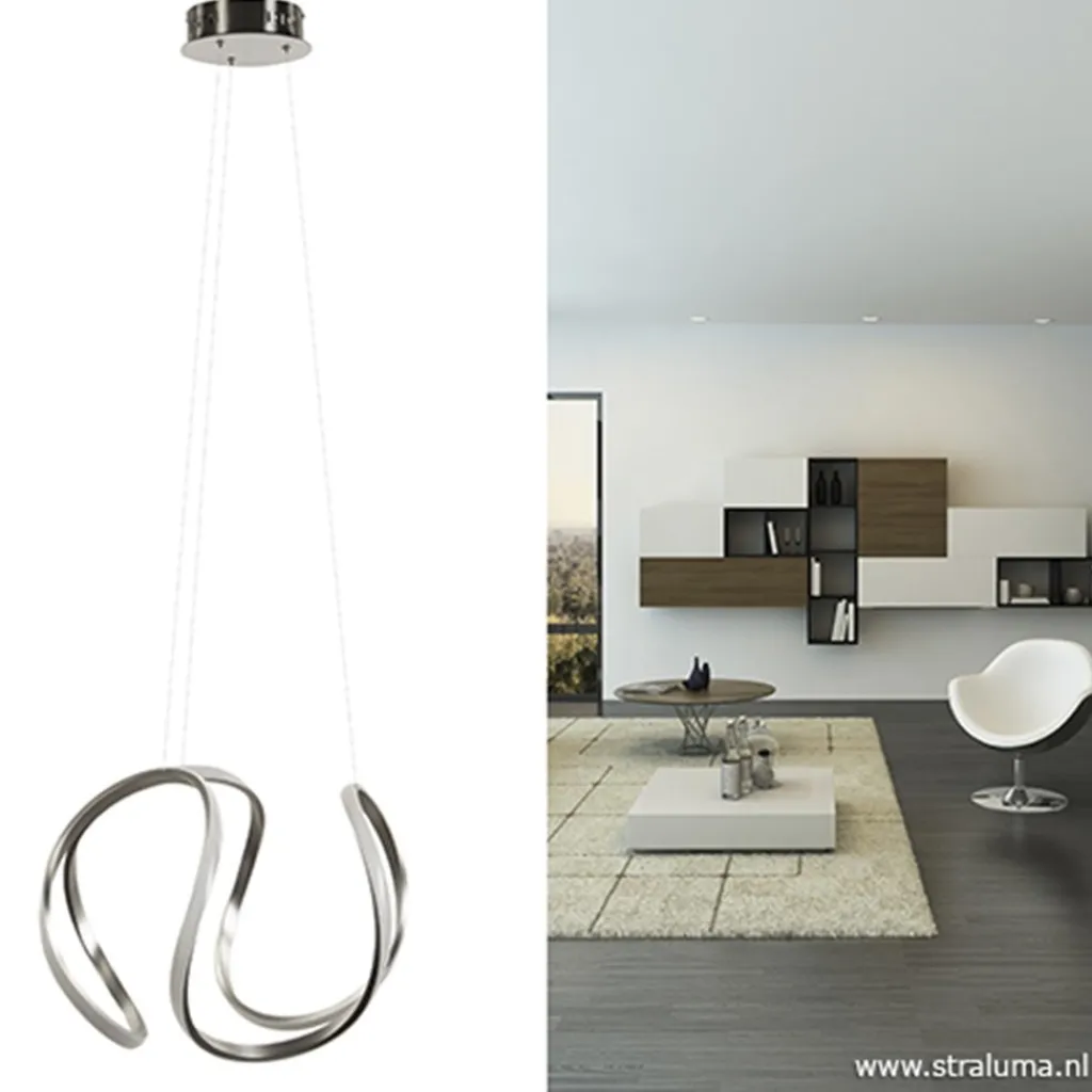 Straluma Design hanglamp LED staal> Hanglampen|Eettafellampen
