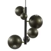 Straluma Design hanglamp zwart met platinum bollen 2L> Hanglampen|Eettafellampen