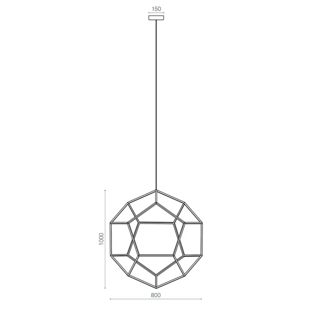 Straluma Design LED hanglamp goud 80x100 cm> Hanglampen|Eettafellampen