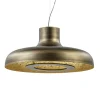 Straluma Design LED hanglamp koepel brushed brons met goldleaf> Hanglampen|Eettafellampen