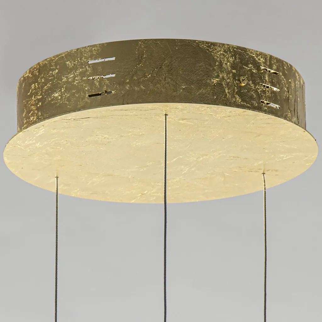 Straluma Design LED hanglamp 3-lichts rond goldleaf> Hanglampen|LED Hanglampen