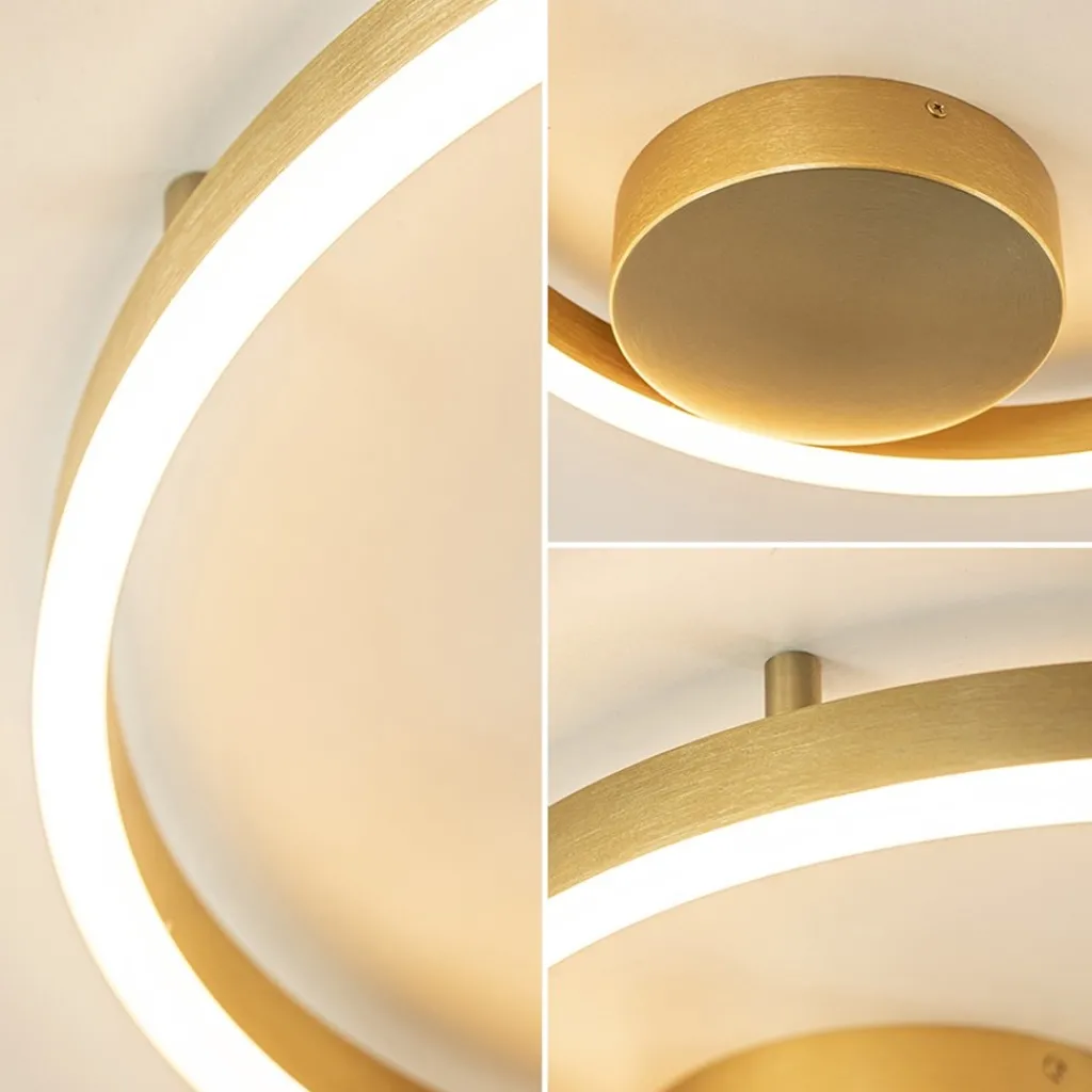 Straluma Design LED plafond/wandlamp ring goud> Plafondlampen|Wandlampen
