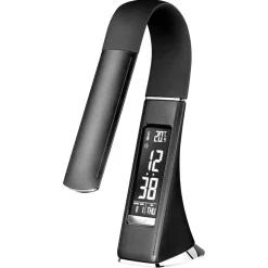 Straluma Design tafellamp zwart met klok en dimbaar LED> Tafellampen|Bedlampjes