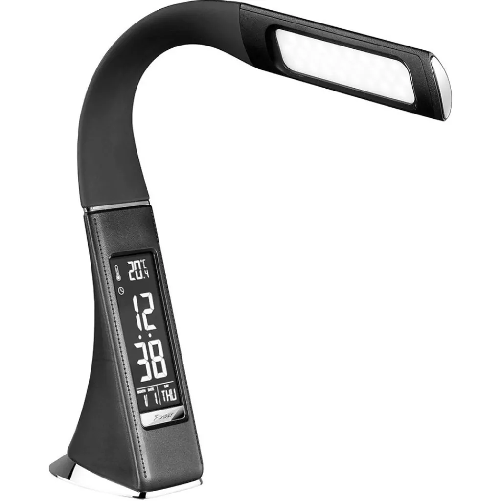 Straluma Design tafellamp zwart met klok en dimbaar LED> Tafellampen|Bedlampjes