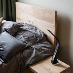 Straluma Design tafellamp zwart met klok en dimbaar LED><noscript><img width=