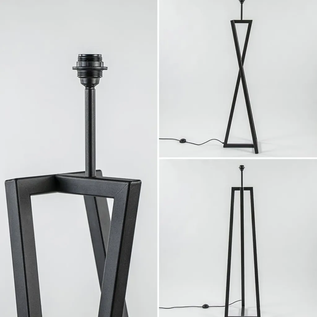 Straluma Design vloerlamp frame mat zwart excl kap> Lampenvoeten|Woonkamerlampen