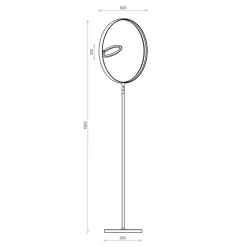 Straluma Design vloerlamp zwart met dubbele LED ring><noscript><img width=