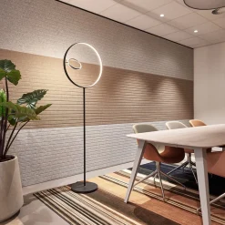 Straluma Design vloerlamp zwart met dubbele LED ring><noscript><img width=