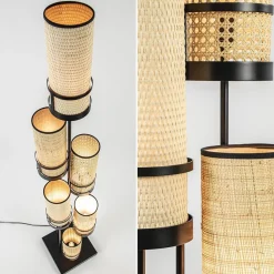 Straluma Design vloerlamp zwart met webbing kappen><noscript><img width=