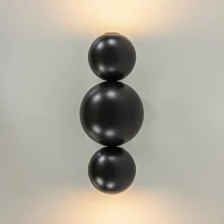 Straluma Design wandlamp textured black inclusief LED><noscript><img width=