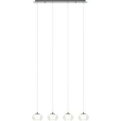 Straluma Dimbare LED hanglamp chroom met helder glas> Eettafellampen|Hanglampen