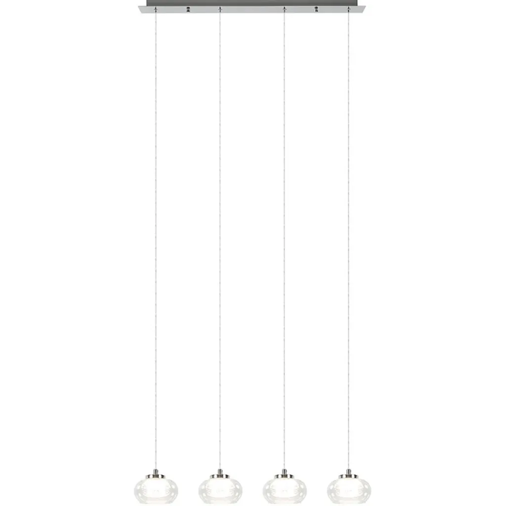 Straluma Dimbare LED hanglamp chroom met helder glas> Eettafellampen|Hanglampen