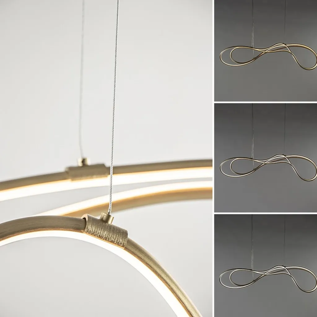 Straluma Dimbare LED hanglamp goud> Hanglampen|Eettafellampen