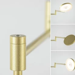 Straluma Dimbare LED leeslamp messing op accu oplaadbaar><noscript><img width=