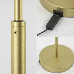 Straluma Dimbare LED leeslamp messing op accu oplaadbaar><noscript><img width=