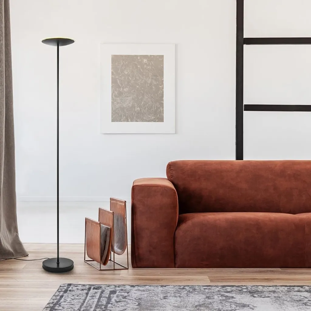 Straluma Dimbare LED uplighter vloerlamp mat zwart> Vloerlampen|Uplighters