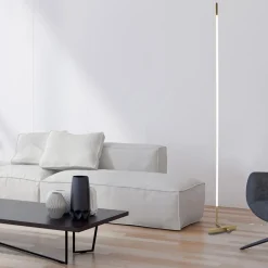 Straluma Dimbare LED vloerlamp met verstelbare kap goud><noscript><img width=