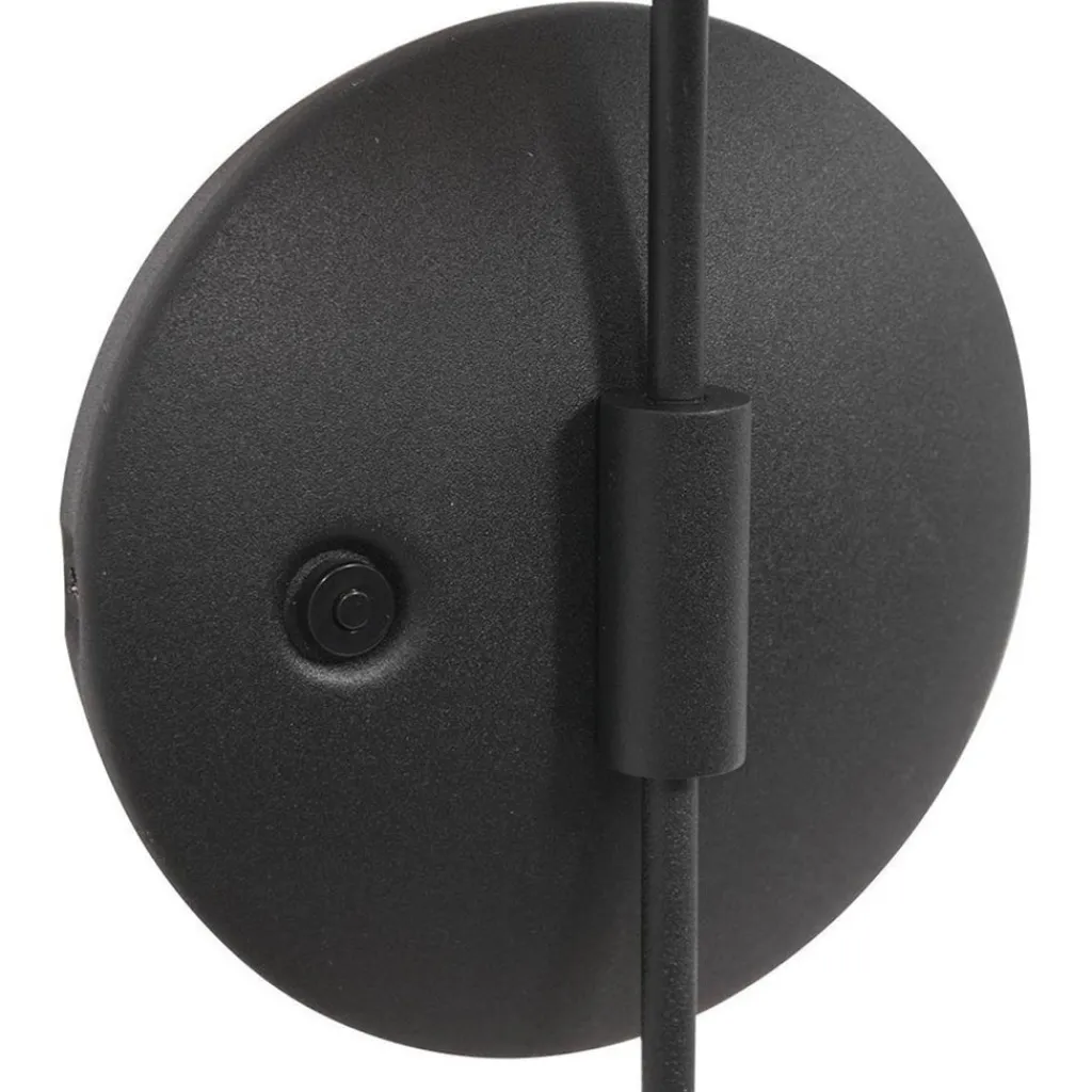 Straluma Dimbare LED wandlamp zwart met witte schotel> Wandlampen|Woonkamerlampen