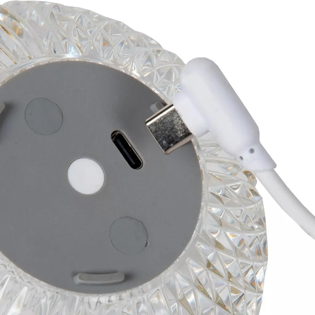 Straluma Dimbare tafellamp transparant/goud oplaadbaar> Tafellampen|Tienerkamerlampen