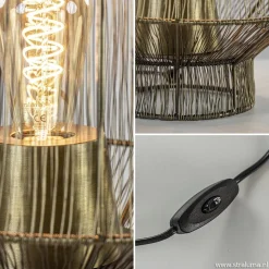 Straluma Draad tafellamp Vitora antiek brons><noscript><img width=