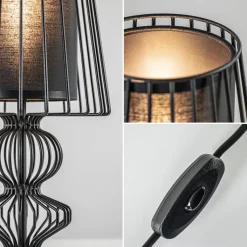 Straluma Draad tafellamp zwart met cilinder kap><noscript><img width=