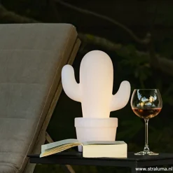 Straluma Draadloze LED tafellamp cactus wit><noscript><img width=