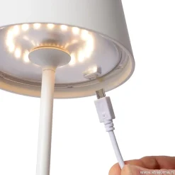 Straluma Draadloze tafellamp wit met dimbaar LED><noscript><img width=