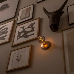 Straluma Draadloze wandlamp oplaadbaar goud met smoke><noscript><img width=