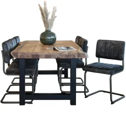 Straluma Eetkamerstoel hunter groen met zwart onderstel><noscript><img width=