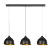Straluma Eettafel hanglamp Kylie 3- lichts zwart-goud> Eettafellampen|Light and Living