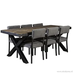 Straluma Eettafel Light & Living zink/hout><noscript><img width=