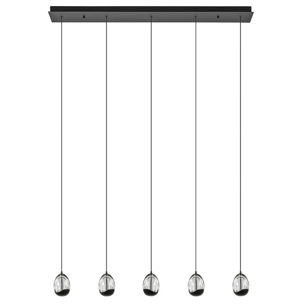 Straluma Eettafelhanglamp Clear Egg met zwart inclusief LED> Hanglampen|Eettafellampen