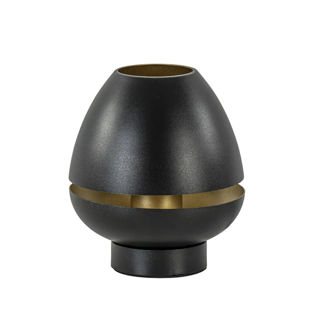 Straluma Elegante tafellamp mat zwart met goud accent> Tafellampen|Retro Verlichting