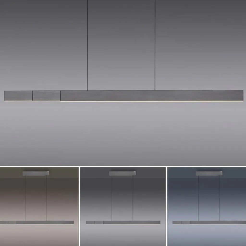 Straluma Elektrisch verstelbare LED hanglamp grijs dimbaar> Hanglampen|Eettafellampen