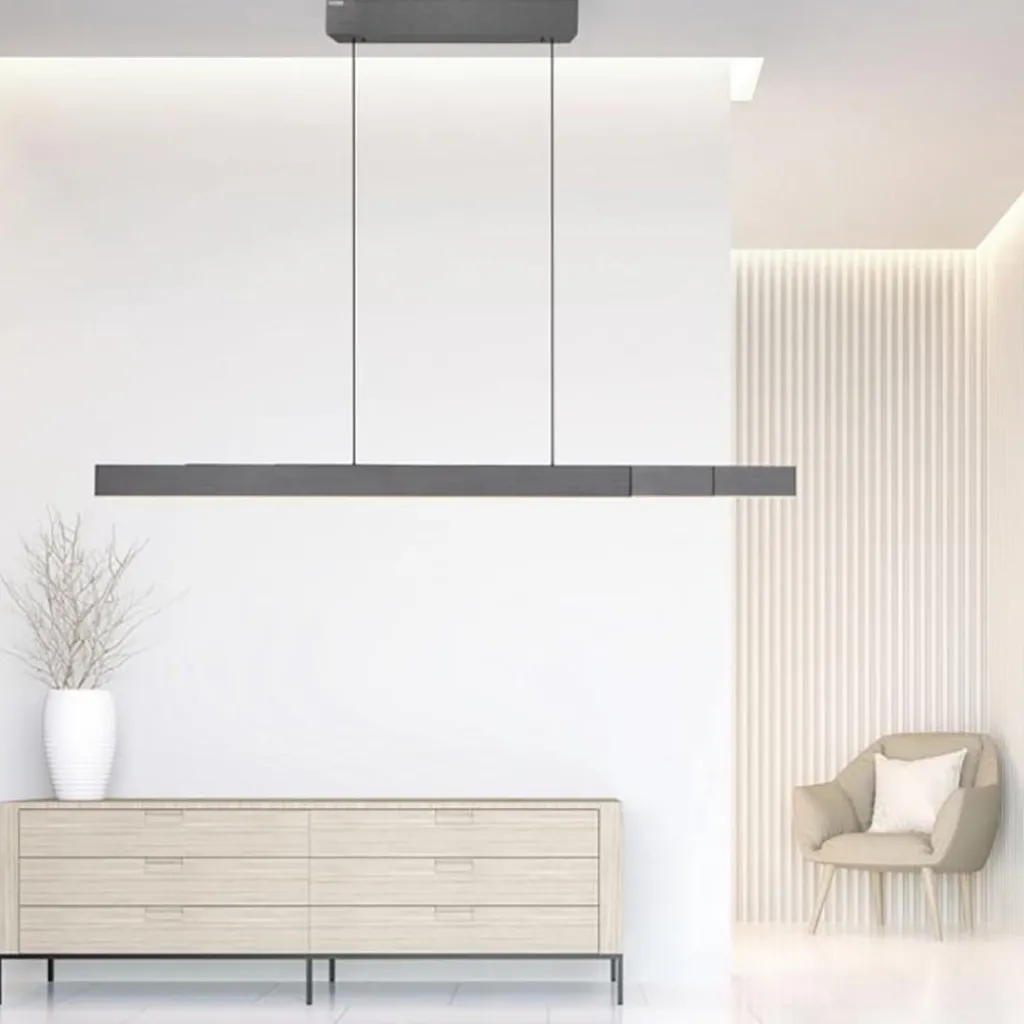 Straluma Elektrisch verstelbare LED hanglamp grijs dimbaar> Hanglampen|Eettafellampen