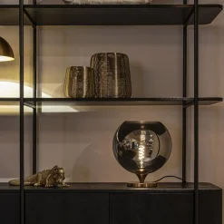 Straluma Globe tafellamp smoke/titanium met gouden voet><noscript><img width=