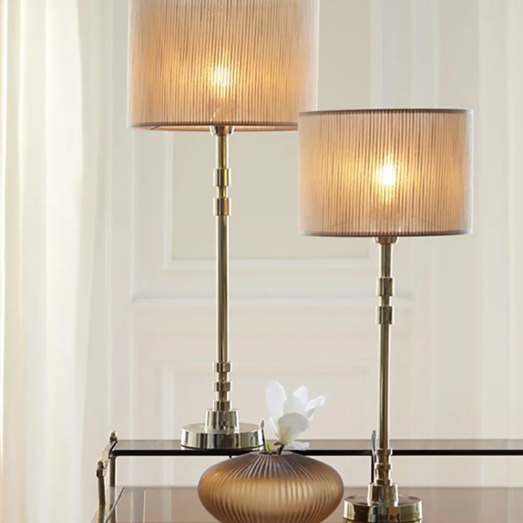 Straluma Gouden lampvoet Kaliro Light and Living excl kap> Tafellampen|Lampenvoeten