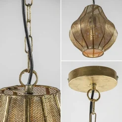 Straluma Gouden Oosterse hanglamp Micha met ketting Light & Living><noscript><img width=