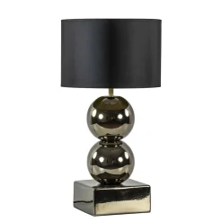 Straluma Gouden tafellamp bollen met zwart/gouden kap> Tafellampen|Schemerlampen