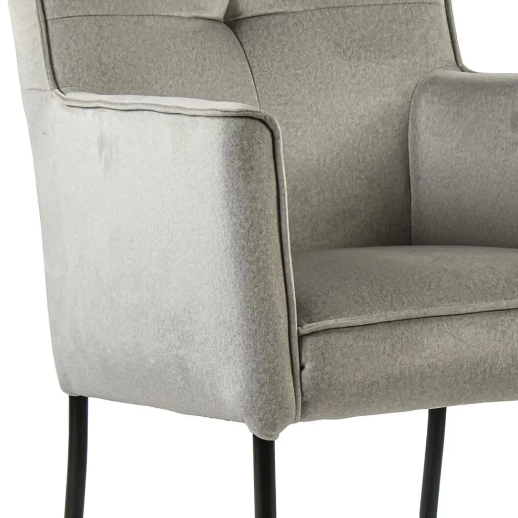 Straluma Grijs/beige eetkamerstoel met wieltjes gr 2> Eetkamerstoelen