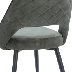 Straluma Grijs/groene eetkamerstoel met zwarte pootjes><noscript><img width=