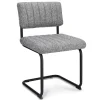 Straluma Grijze eetkamerstoel met zwart frame> Eetkamerstoelen