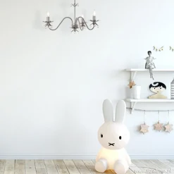 Straluma Grijze kroonluchter met bloem/kristal><noscript><img width=