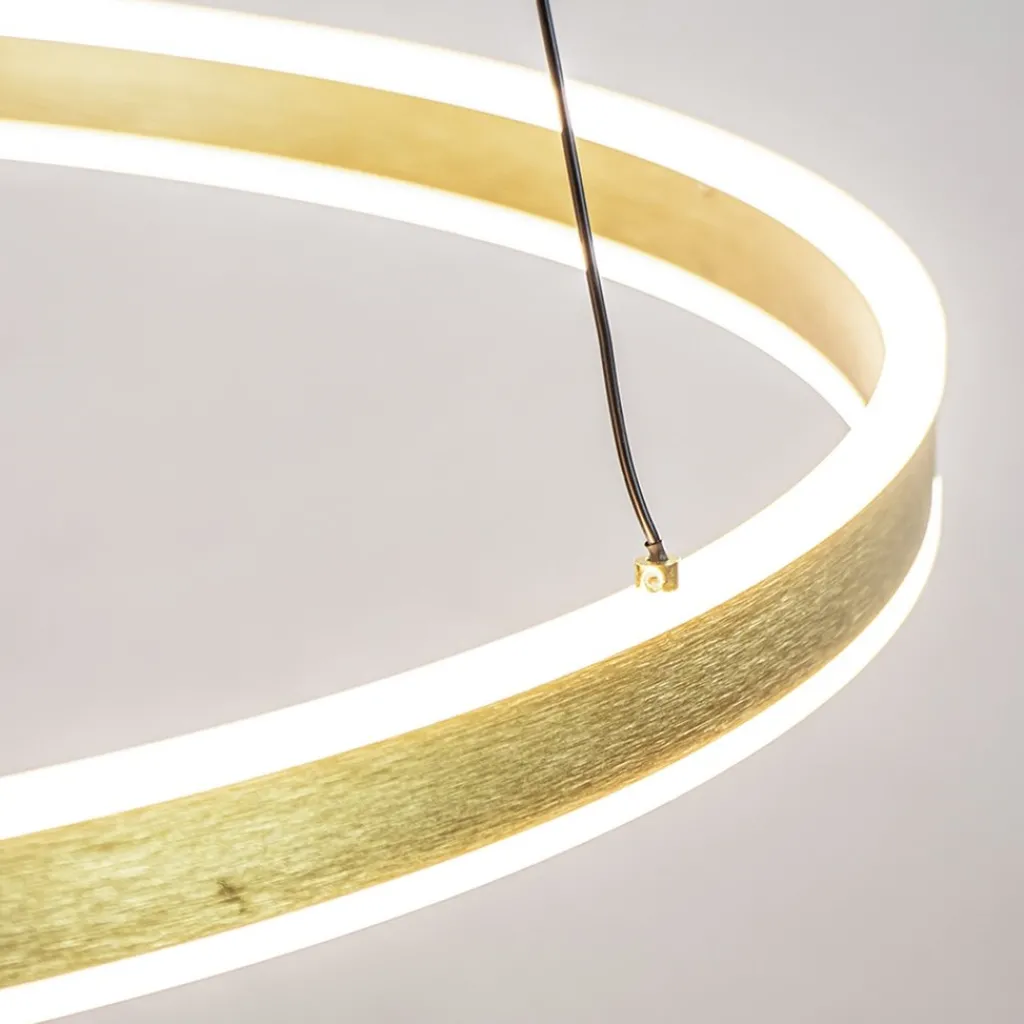 Straluma Grote design hanglamp LED gouden ring> Hanglampen|Eettafellampen