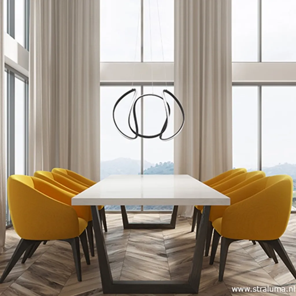 Straluma Grote design hanglamp zwart LED> Hanglampen|Eettafellampen