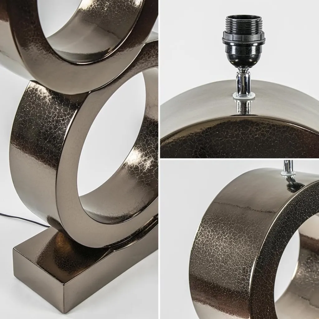 Straluma Grote design lampvoet Circles brons exclusief kap> Vloerlampen|Lampenvoeten