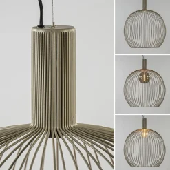 Straluma Grote draad hanglamp mat zand 70 cm><noscript><img width=